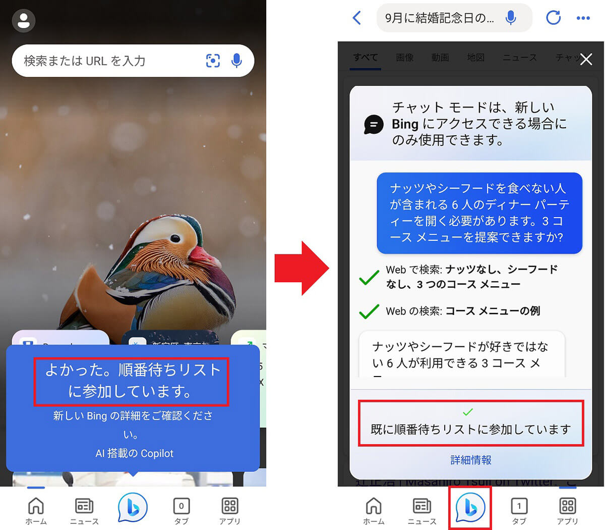 Bingの利用申請をスマホアプリからする手順3