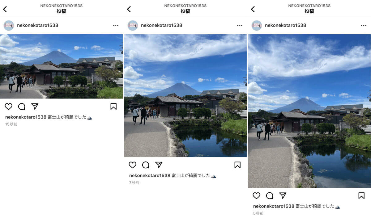 インスタグラムで投稿できる写真の形式1